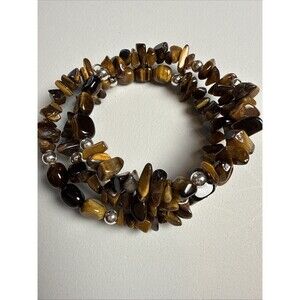 Tiger's Eye Adjustable Coil / Wrap Bracelet